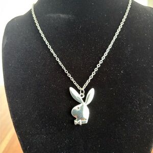 PLAYBOY Bunny Silver Rabbit Charm Necklace